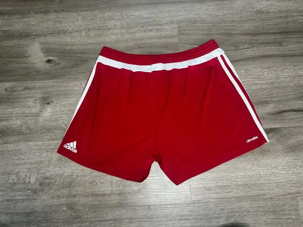 Adidas Climalite Soccer Shorts Size M Red White